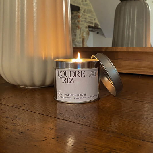 Bougie Parfum Poudre de Riz - Gamme FLORAL