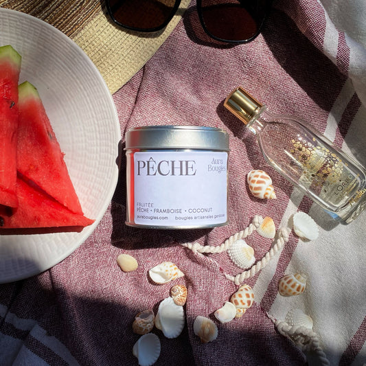 Bougie Parfum Pêche - Gamme FRUITÉE
