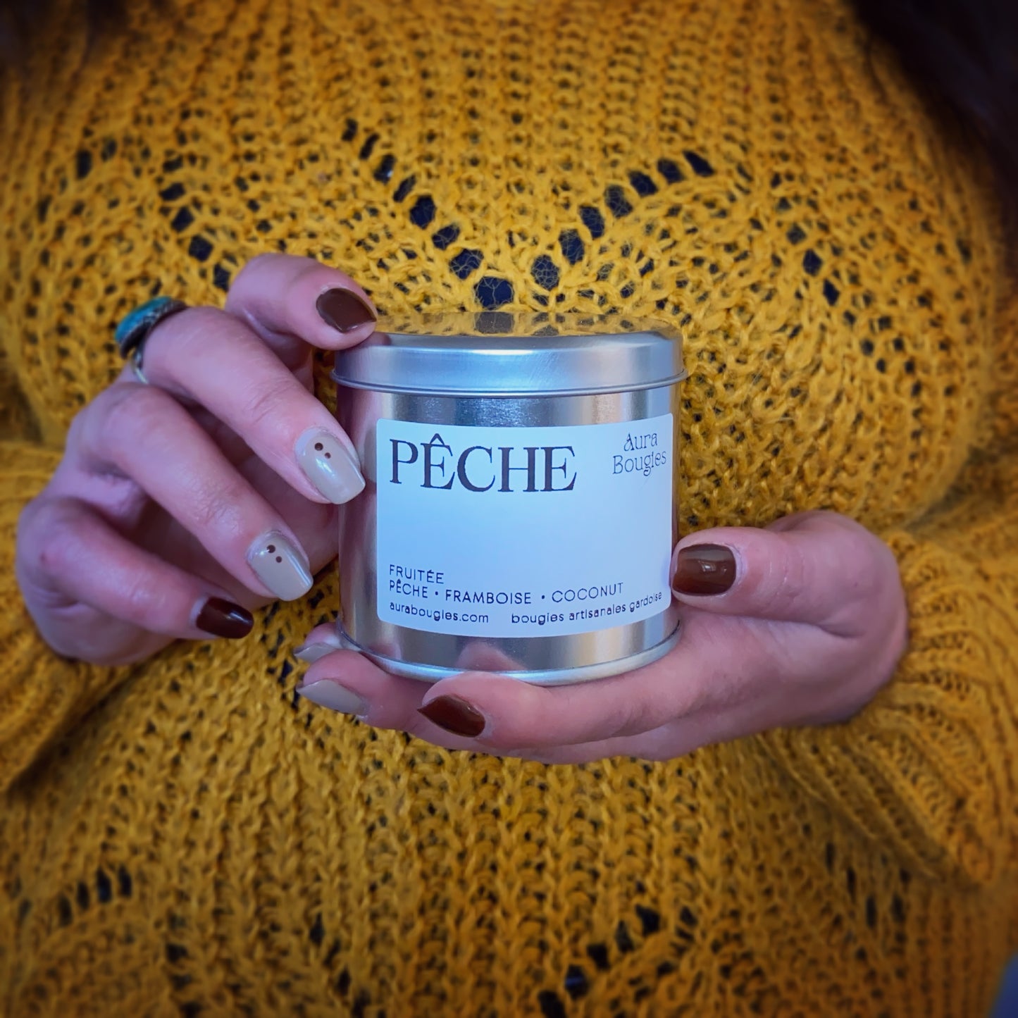 Bougie Parfum Pêche - Gamme FRUITÉE